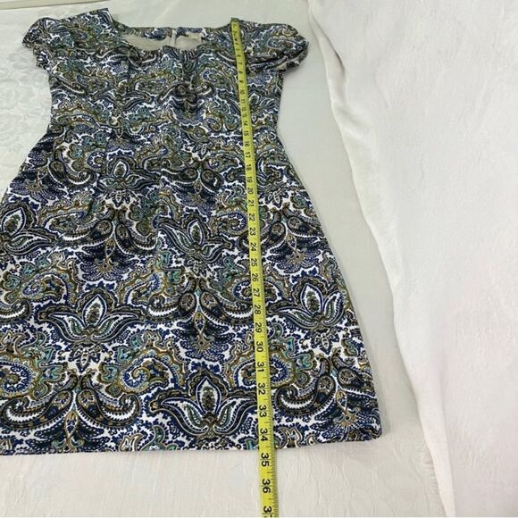 J Crew Dolores Cotton / silk Multi-Colored Peacock‎ Paisley mini Dress - Picture 10 of 13